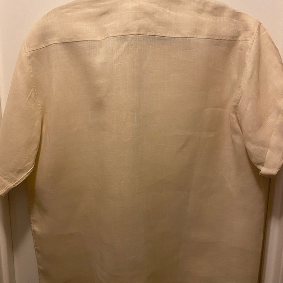 Thai Silk Village Linen Short Sleeve Button Down Men’s Linen Shirt~Size XL - Picture 2 of 4